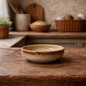 Medalta Potters Small Serving Bowl Neutral Drip